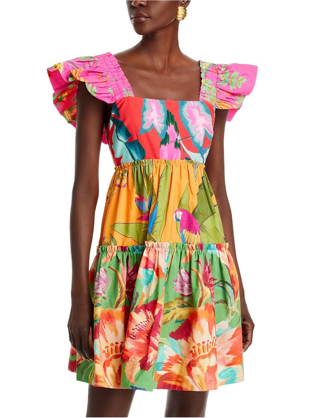 FARM Rio Ruffle Mini Dress - Picture 2 of 8